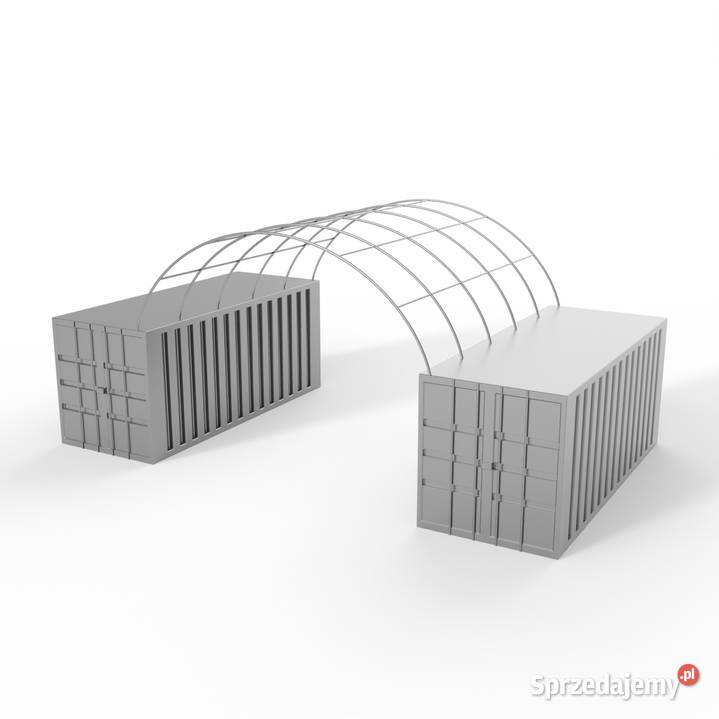 Zadaszenie kontenerowe 6x6m PVC 750gm2