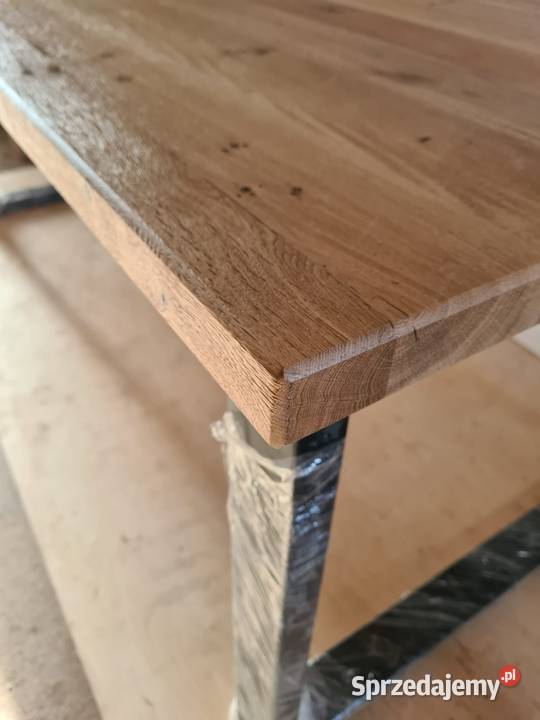 Stół dębowy 200x100 szczotkowany noga metalowa Luzino sprzedam