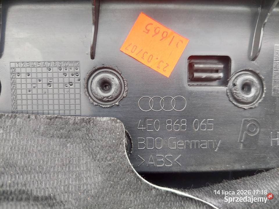 AUDI A8 D3 42 TDI 0510 TAPICERKA DRZWI LEWA TYL Włoszczowa