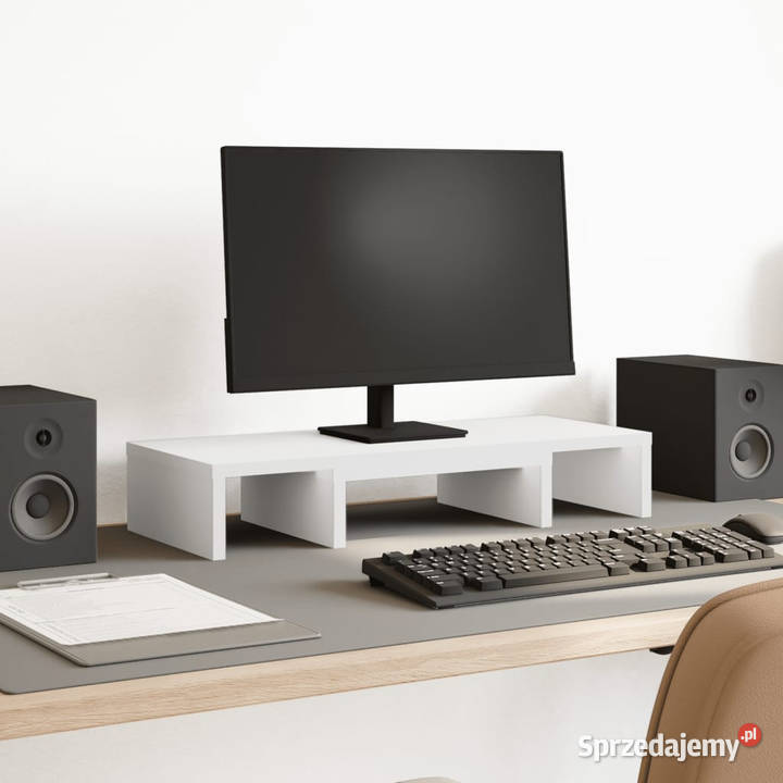 Podstawka pod monitor regulowana biała 60x24x105 Warszawa