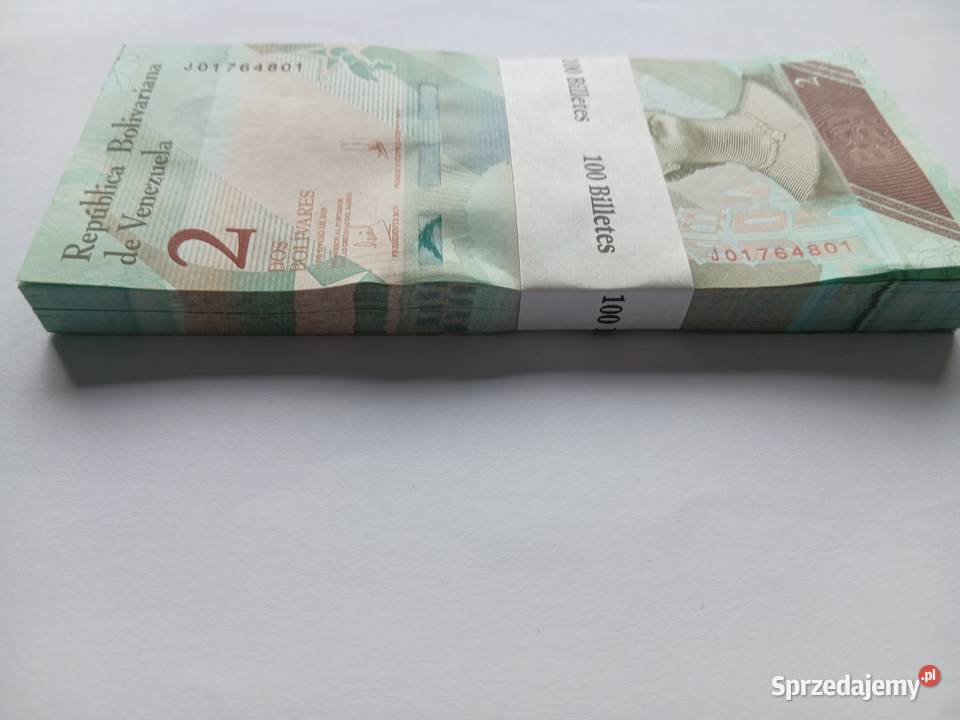 2 bolivares Wenezuela paczka bankowa Katowice