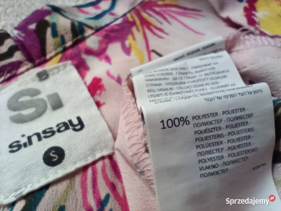 Narzutka bluzka koszulowa różowa w kwiaty lubelskie Radzyń Podlaski