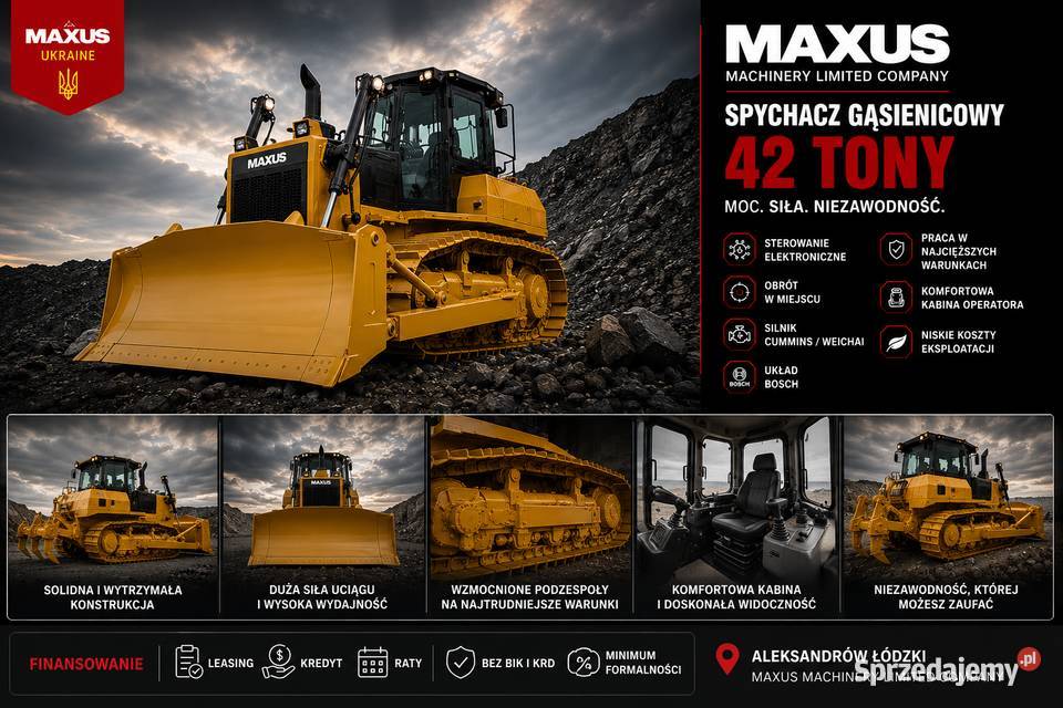 NOWY SPYCHACZ GĄSIENICOWY MAXUS 42 TONY LEASING sprzedam