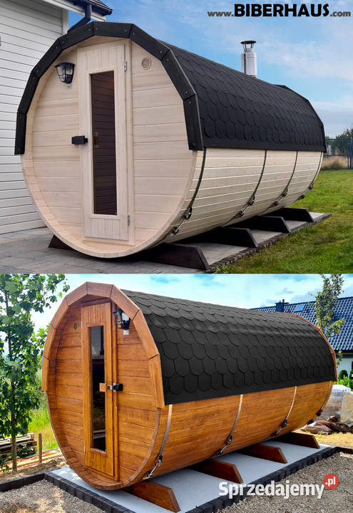 SAUNA Ogrodowa 400 OKNO 50 Beczka 500L Akcesoria małopolskie Nowy Targ