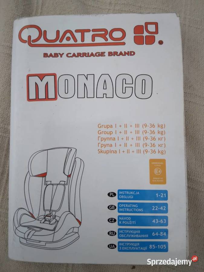 Fotelik samochodowy Quatro MONACO