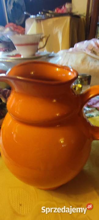 Dzbanek pomarańczowy porcelana Bavaria 1950 Porcelana i szkło Wrocław