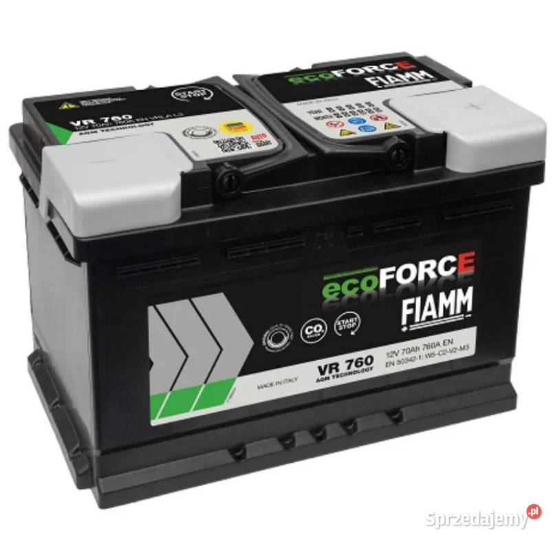 Akumulator 70AH Fiamm ECOFORCE AGM akumulatory Grudziądz