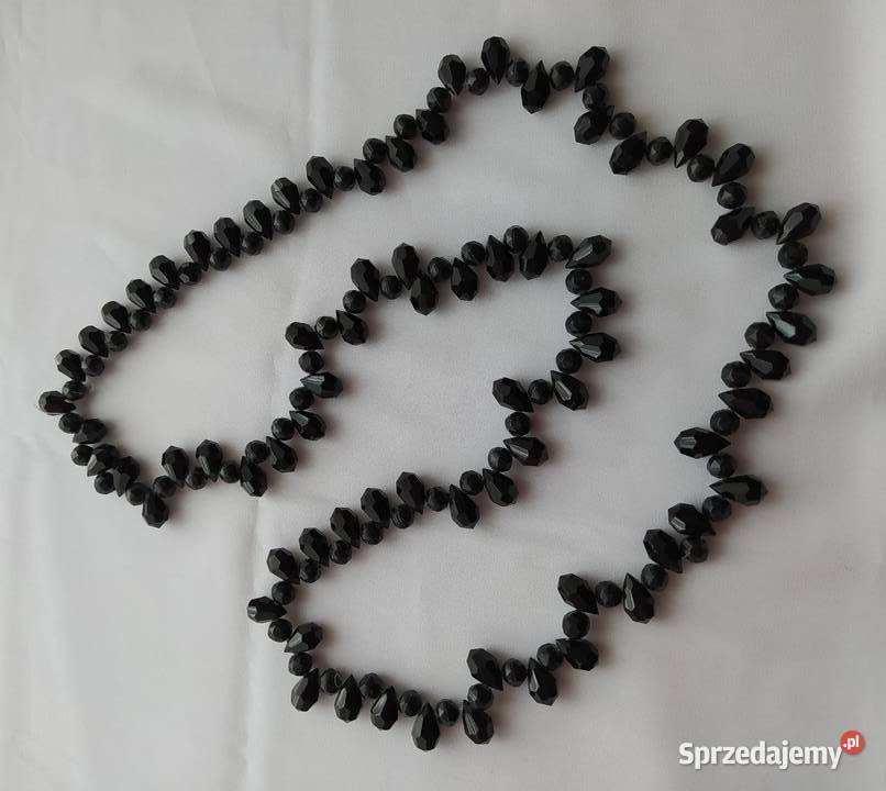 Naszyjnik KORAL ŁEZKA czarny Hajnówka