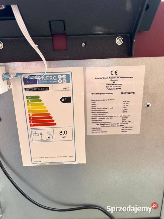 Piec piecyk kominek na pelet pellet 8 KW WIFI