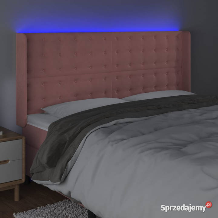 Zagłówek do łóżka z LED różowy 203x16x118128 Warszawa