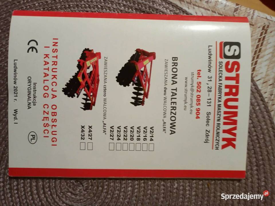 Talerzówka STRUMYK 2m Agregaty Rudnik Szlachecki