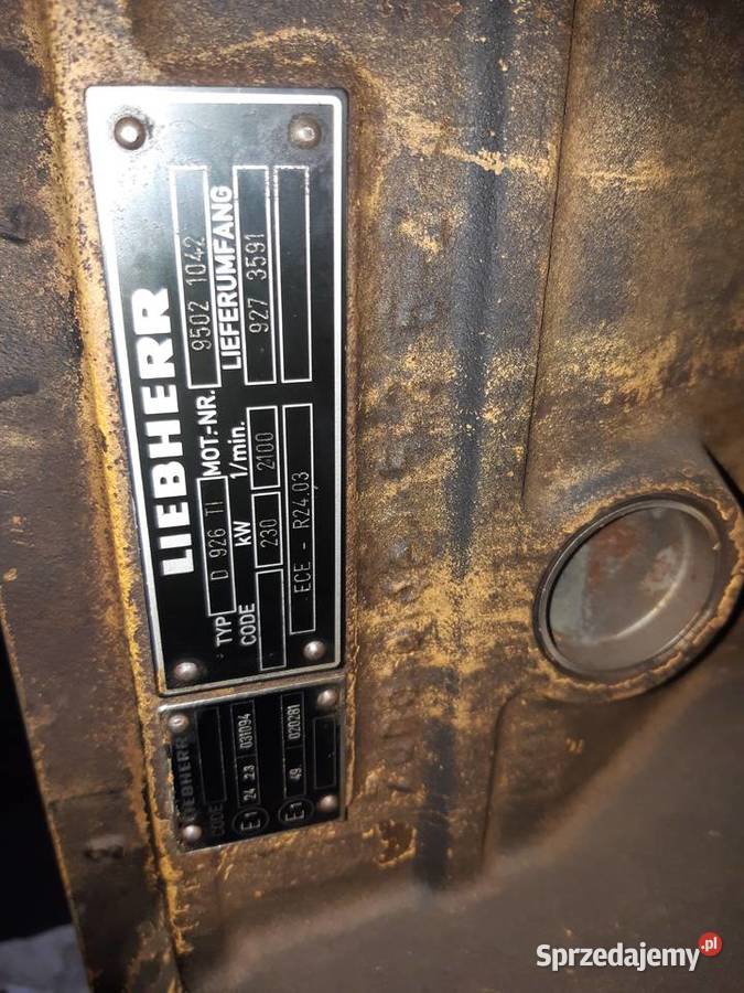 Silnik liebherr D926 TI naprawie głównej śląskie Częstochowa sprzedam