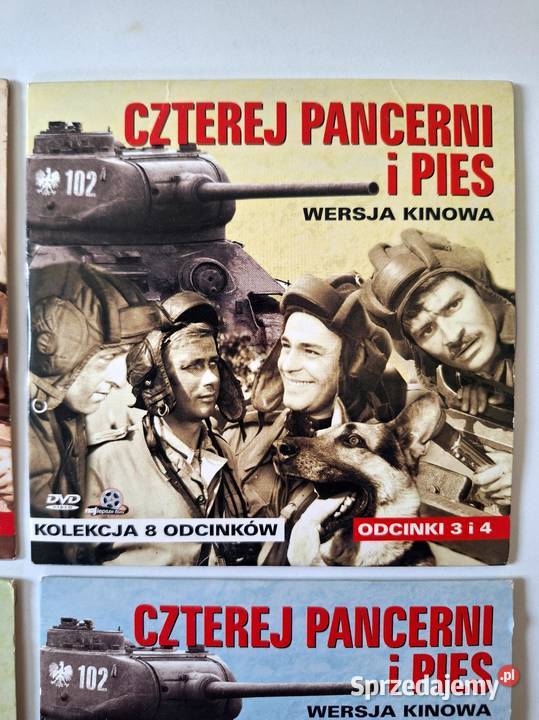 Płyt DVD Czterej pancerni i pies 4 sztuki Wrotnów