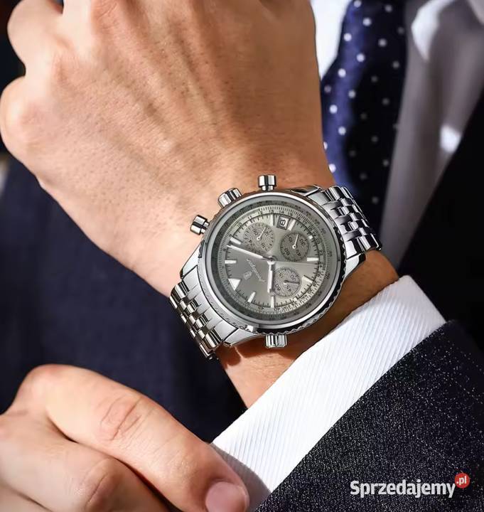 NowyZegarek męski kwarcowy Datownik Chronograf Ostrów Wielkopolski