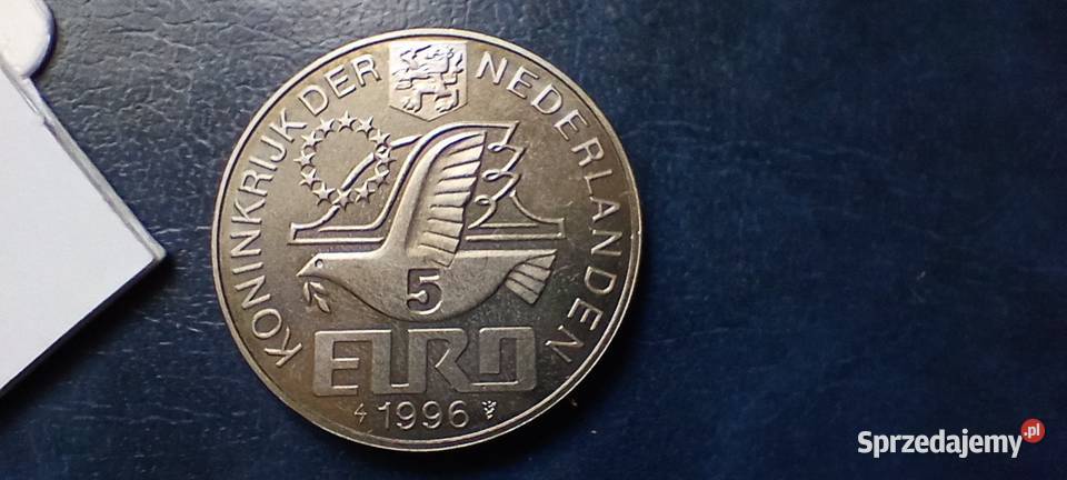 Stare monety 5 euro 1996 Holandia Numizmatyka Lesko