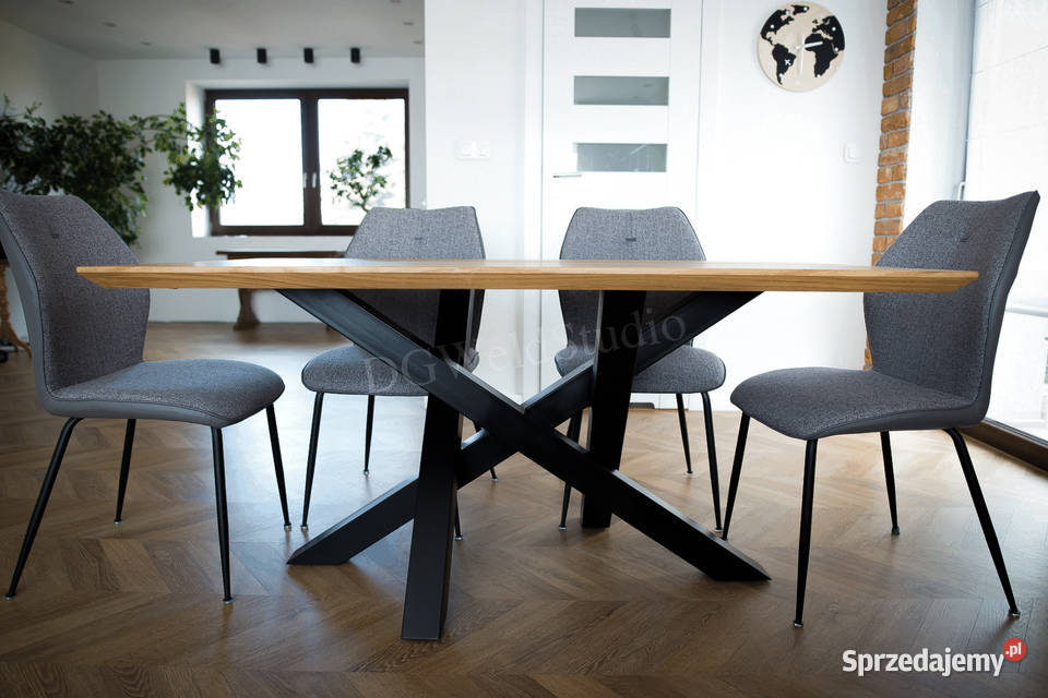 Stół dębowy Matrix industrialny stół jadalny