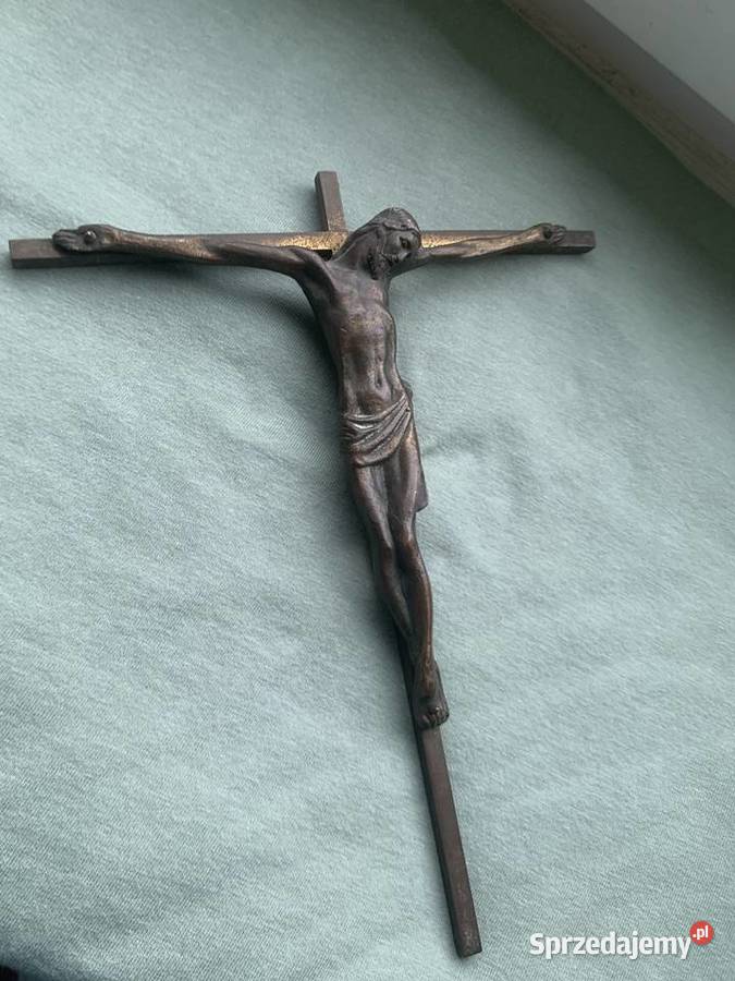Krzyżyk na ścianę Jezus brąz