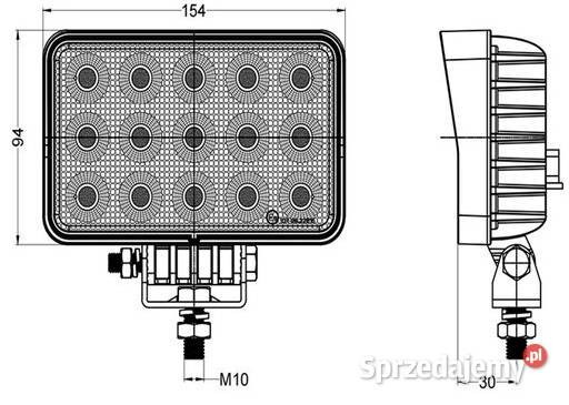 LAMPA Robocza 60 LED OSRAM 60W 1030V Reflektor Solec Kujawski