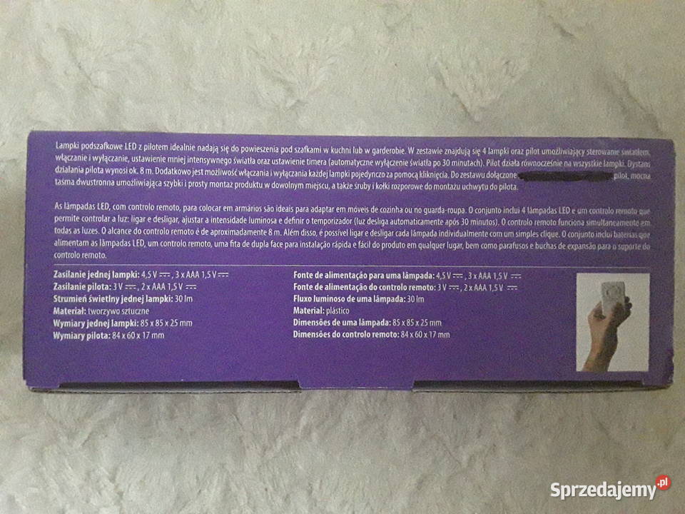 Lampki Led 4 pod szafkowe z pilotem śląskie Katowice sprzedam