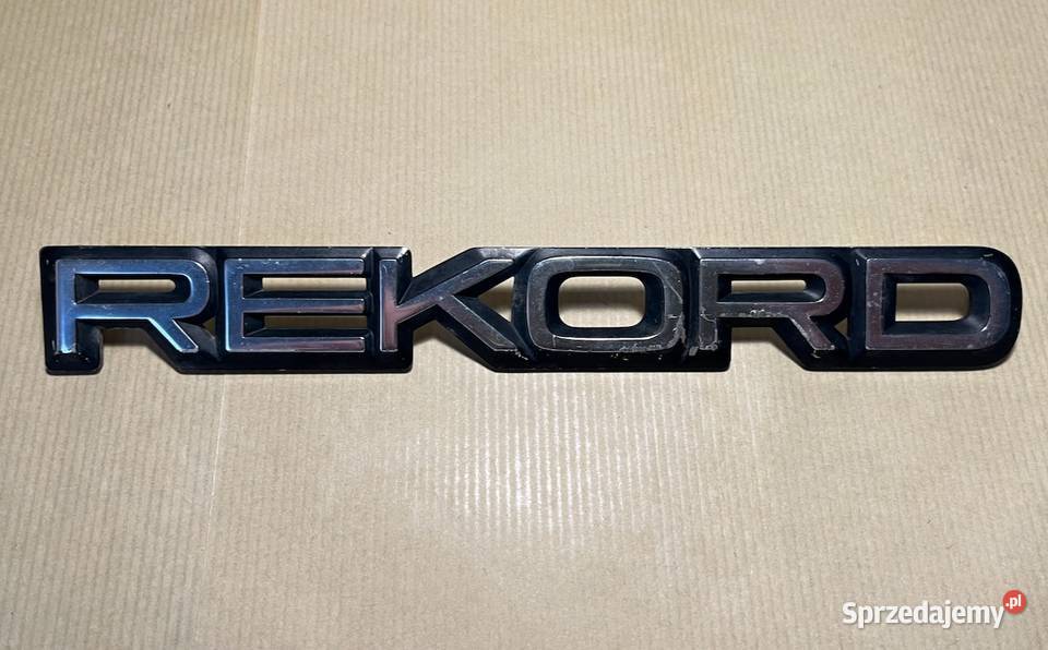 Logo OPEL RECORD E napis Poznań sprzedam