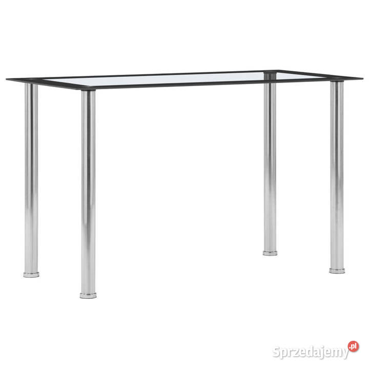 Stół jadalniany czarny i przezroczysty 120x60x75 Warszawa