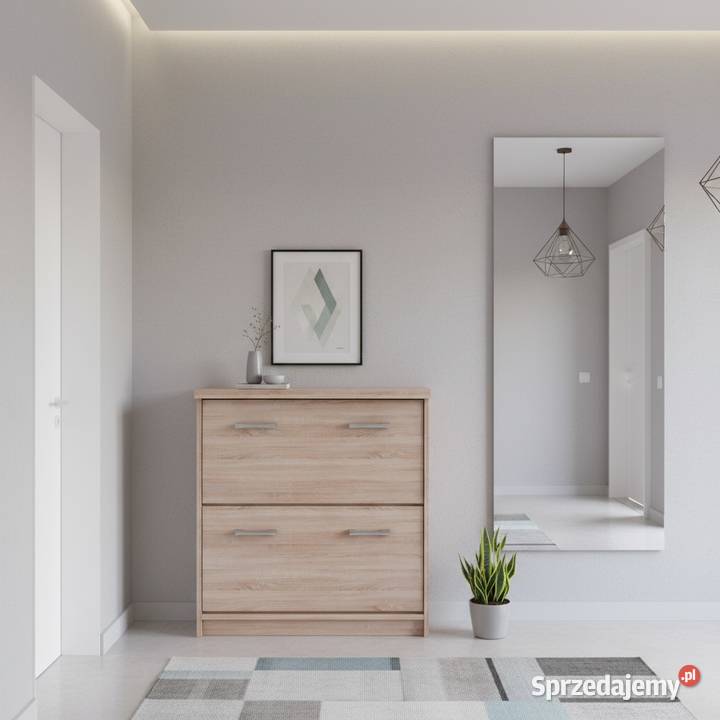 TOP MIX szafka na buty 2k biały dąb sonoma Wrocław