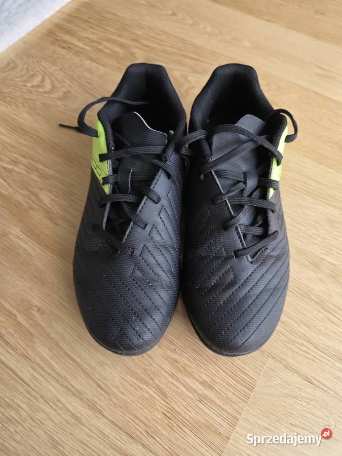 Buty piłkarskie korki Kipsta 100 czarnoneonowe