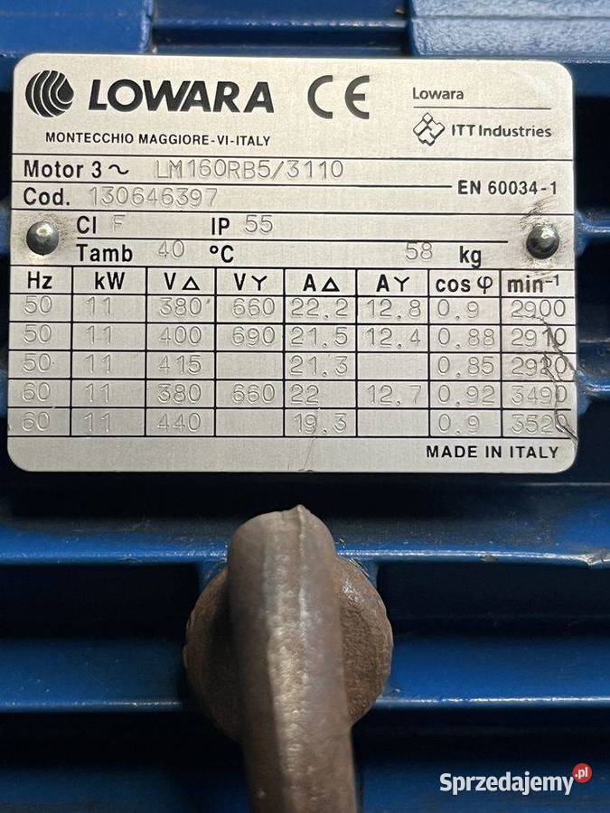 Pompa LOWARA SV1610V 11KW 72 24M3h H16672m NOWA wielkopolskie Tuliszków sprzedam