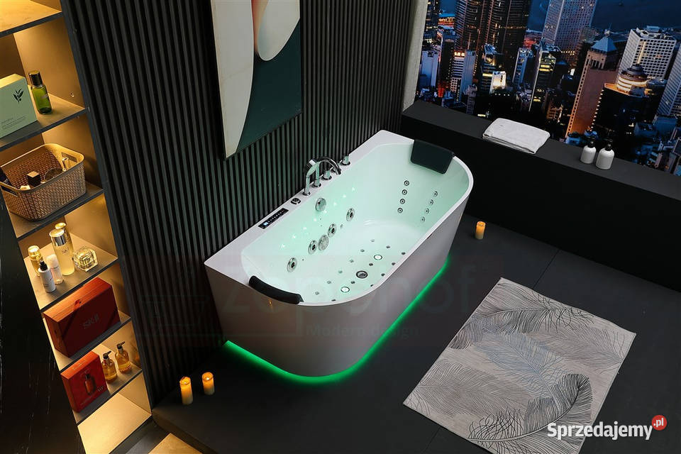 Wanna z hydromasażem EBX802 B prostokątna