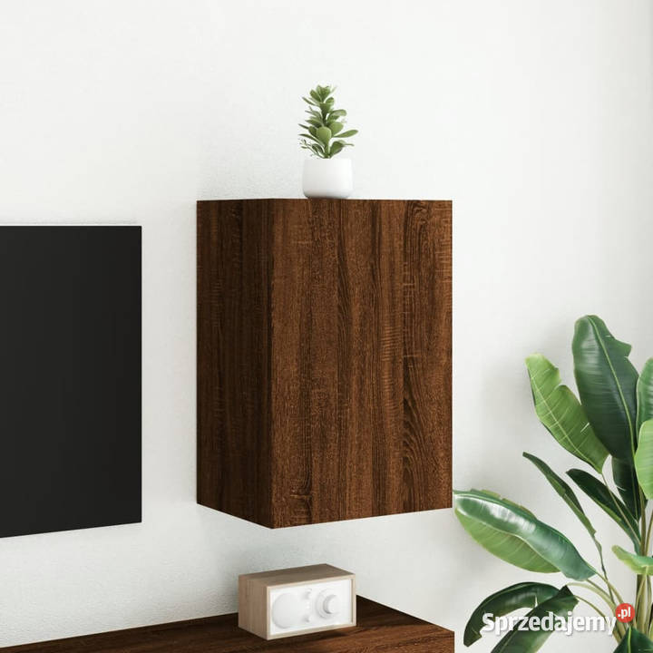 Ścienna szafka TV brązowy dąb 405x30x60 WM836922 Warszawa