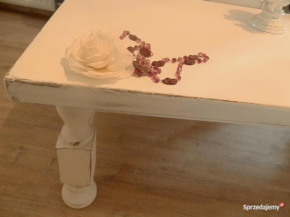 Ława niski stolik shabby chic prowansja biała sprzedam
