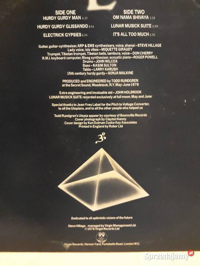 STEVE HILLAGE L VIRGIN RECORDS 1976 Rzeszów