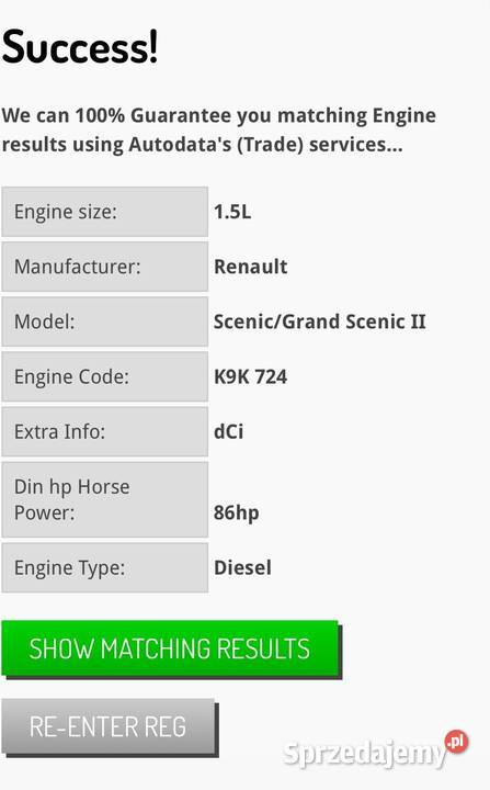 SILNIK KOMPLET Renault Scenic II 15 DCI 86 lubelskie Rudka