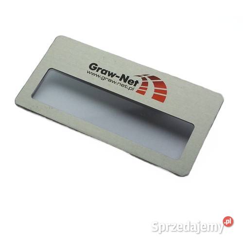 Identyfikator z okienkiem magnes 10 metalowy Chynów