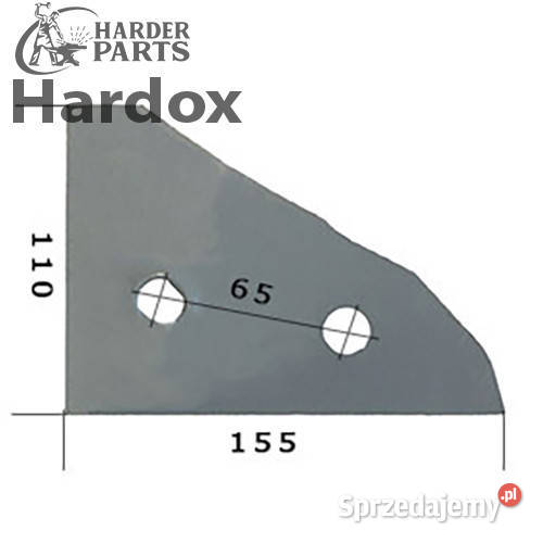 Płoza przednia HARDOX 761107L części do pługa Suwałki