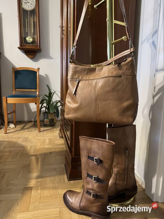 Komplet ze skóry naturalnej Venezia kozaki 37 i śląskie Częstochowa