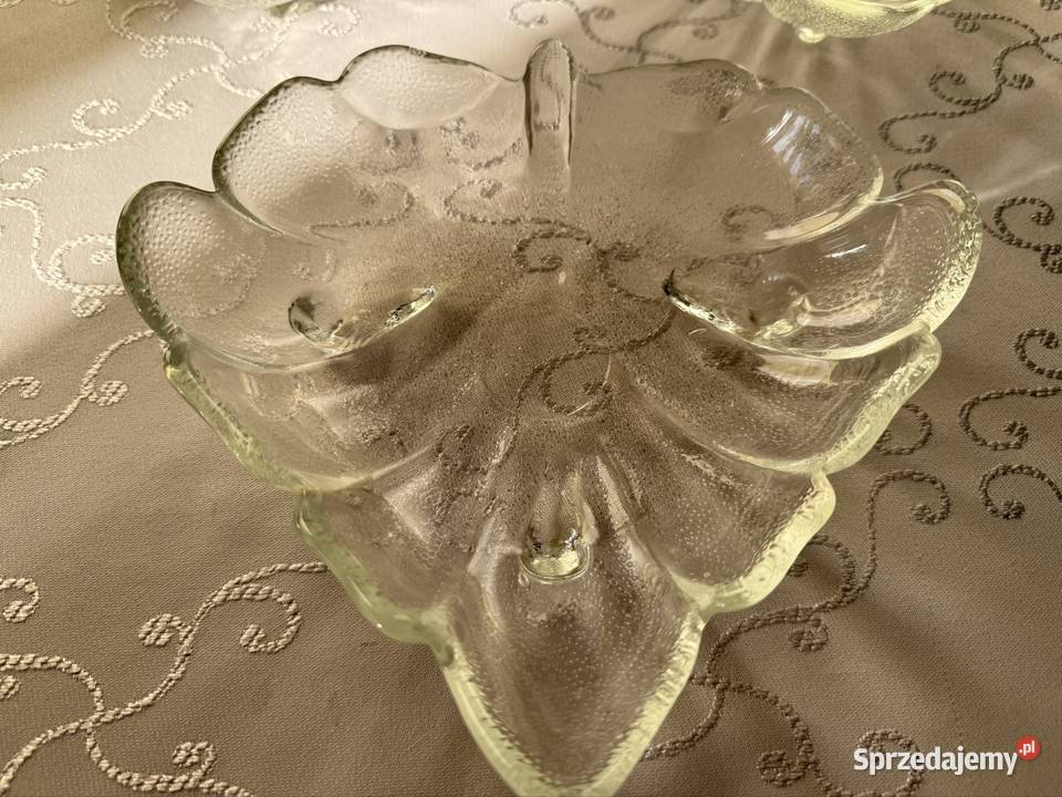 Salaterki 3 Liść Grube Szkło 300 ml Miseczki Salaterki i półmiski śląskie Czerwionka-Leszczyny
