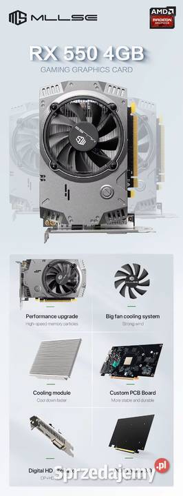 Karta graficzna MILLSE AMD Radeon RX 550 4GB Myślenice