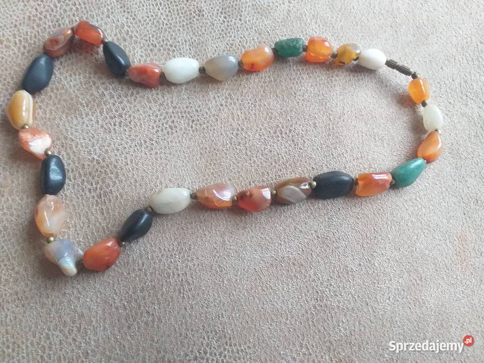 korale naszyjnik biżuteria kamyki Sandomierz