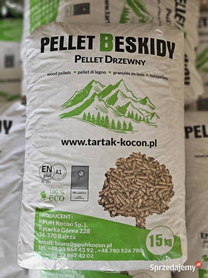 Pellet Beskidy certyfikowany En plus A1 sprzedam