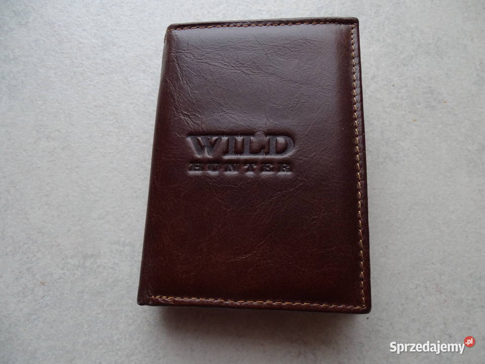 Męski skórzany portfel WILD HUNTER brązowy Różan