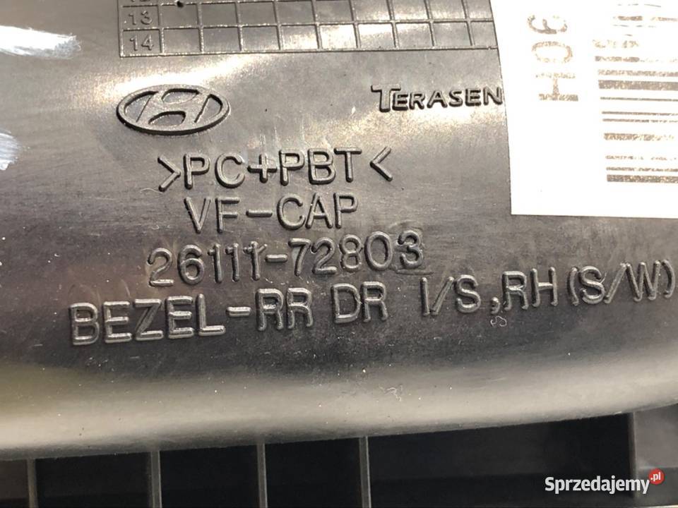 KLAMKA WEWNĘTRZNA PRAWY TYŁ HYUNDAI i40 osobowe podkarpackie