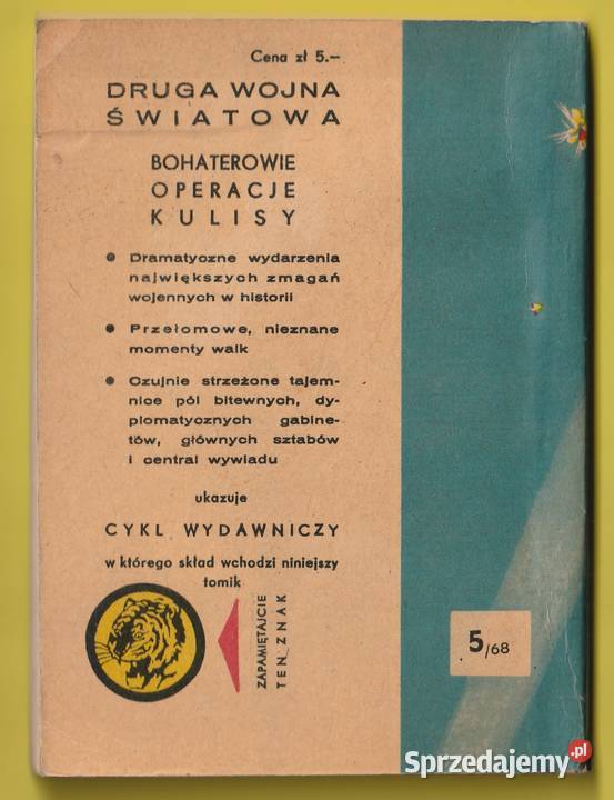 ŻÓŁTY TYGRYS DARNICA GODZ 040 1968 Łódź