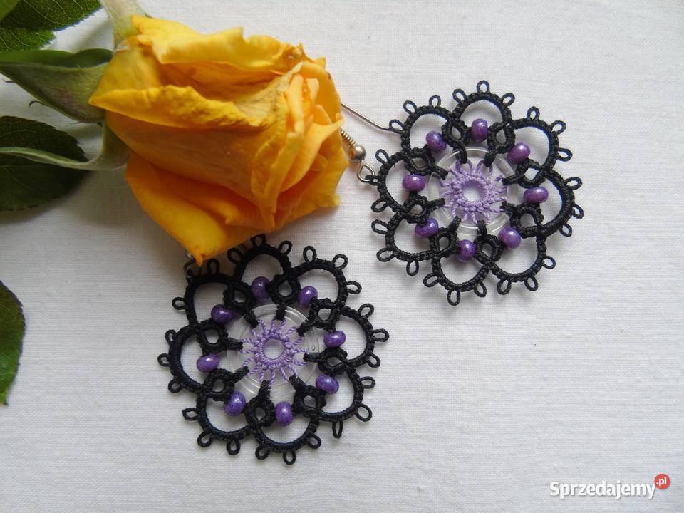 Kolczyki frywolitkowe