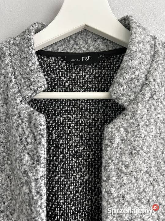 Kardigan płaszczyk XS sweter szary/srebrny Swetry i golfy Wyszków sprzedam