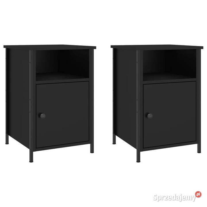 Szafki nocne 2 czarne 40x42x60 WM825914 mazowieckie Warszawa