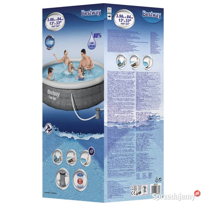 Bestway Nadmuchiwany basen ogrodowy Fast Set Pozostałe Warszawa