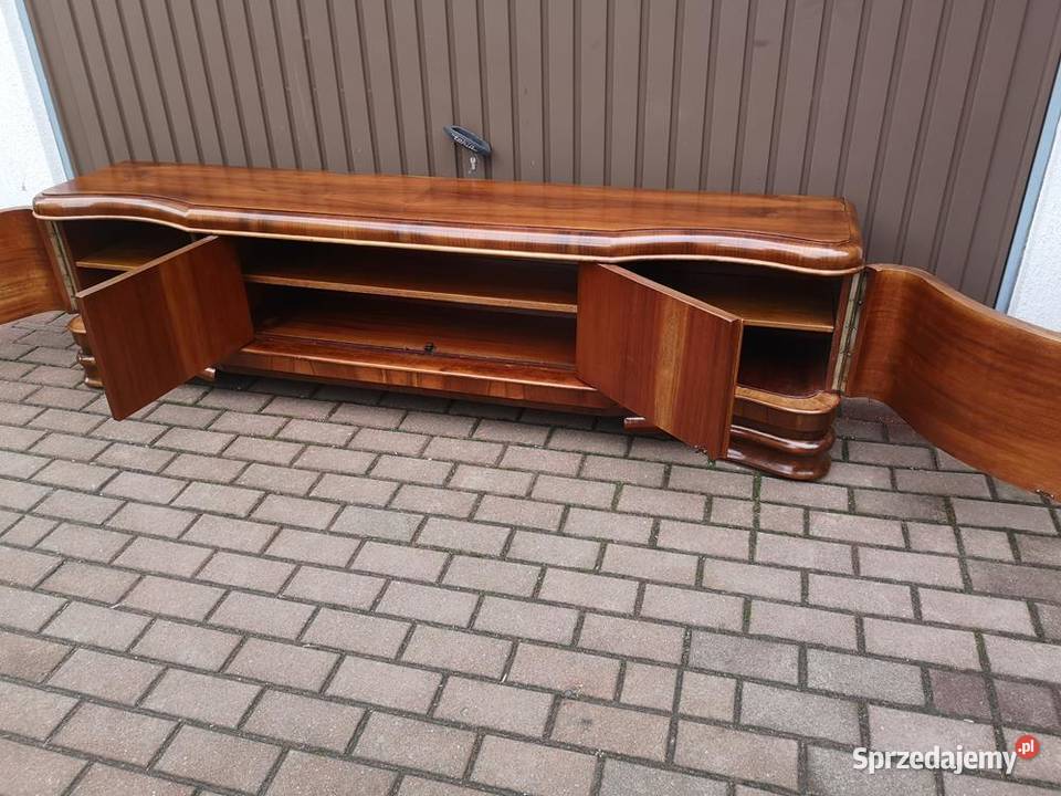 Komoda ARTDECO Orzech Unikatowa Niska RTV Stara Swarzędz