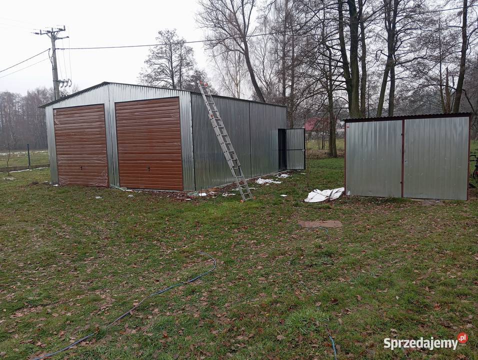 Garaż Blaszany Ocynkowany Wiata Garażowa Hala 237zł/m2 Brzeziny