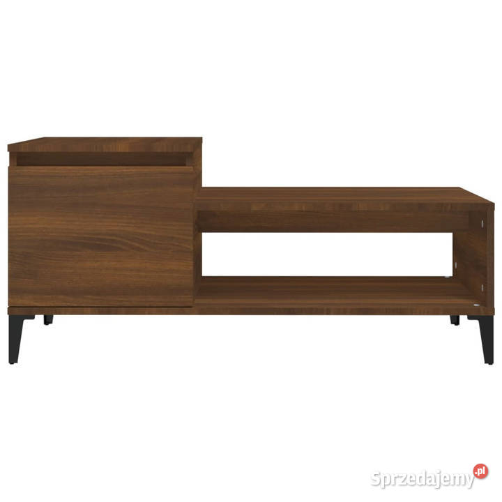Stolik kawowy brązowy dąb100x50x45 materiał Warszawa